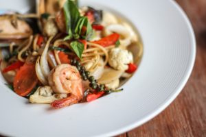 Italian Pasta and wine